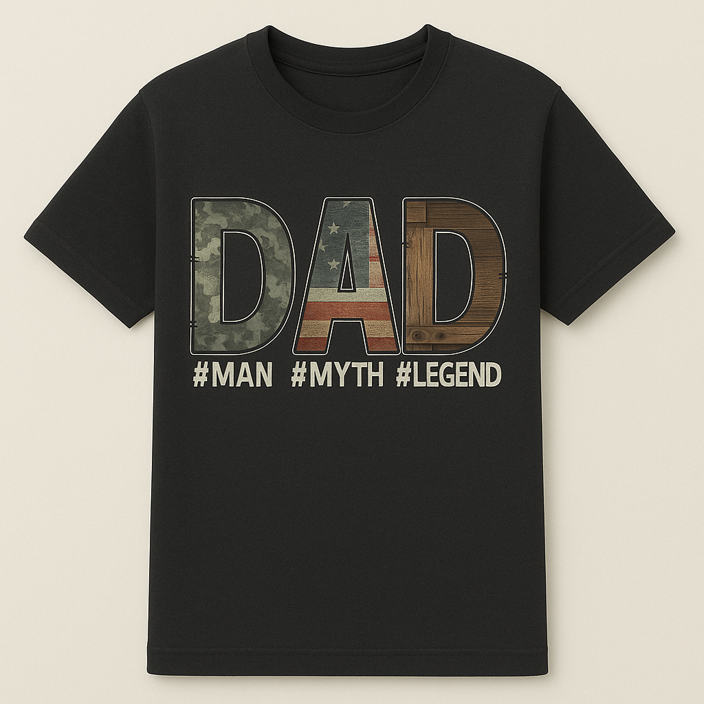 DAD: Man, Myth, Legend Patriotic T-Shirt - Ultimate Father's Day Gift