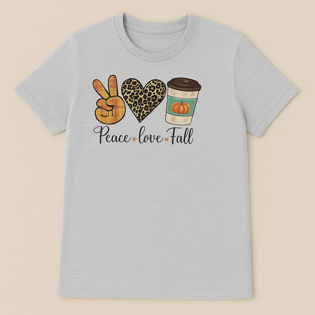 Peace Love Fall T-Shirt | Handcrafted Austin Fall Fashion