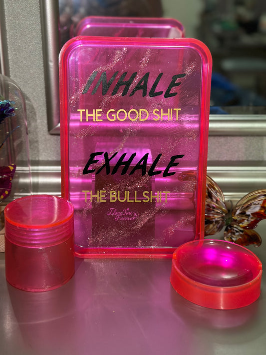 🌸 "Inhale/Exhale" Inspirational Vanity Set