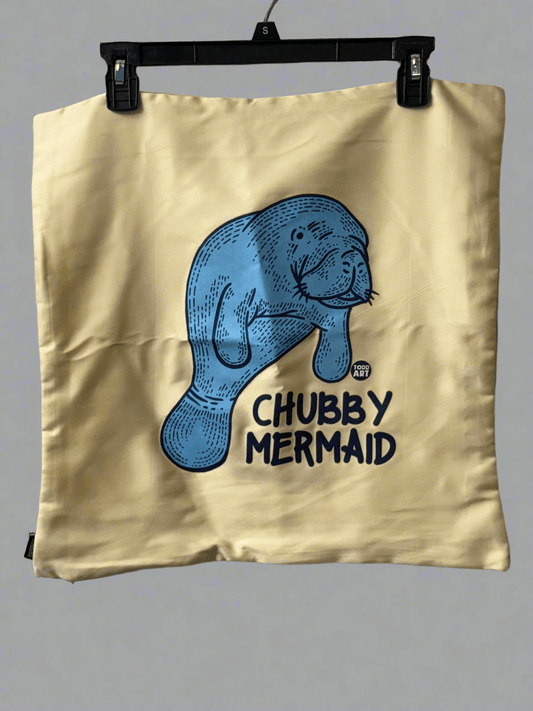 Blue Chubby Manatee pillow case - PuzzlePieces2326
