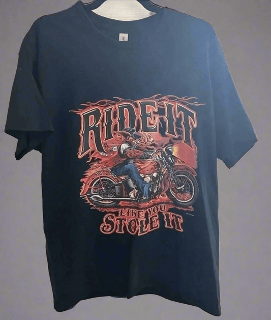 🏍️ RIDE IT LIKE YOU STOLE IT BIKER T-SHIRT 🔥 - PuzzlePieces2326