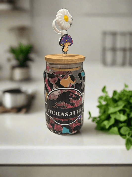 🦖 **Bitchasaurus Mason Jar** - PuzzlePieces2326