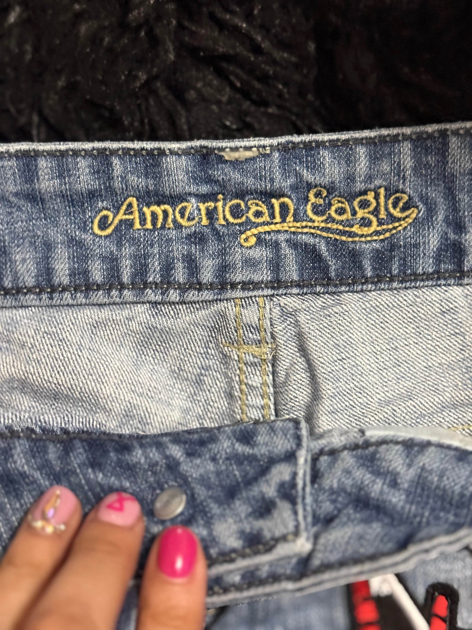 🎸 American Eagle Rock Star Vibes Patch Shorts - PuzzlePieces2326