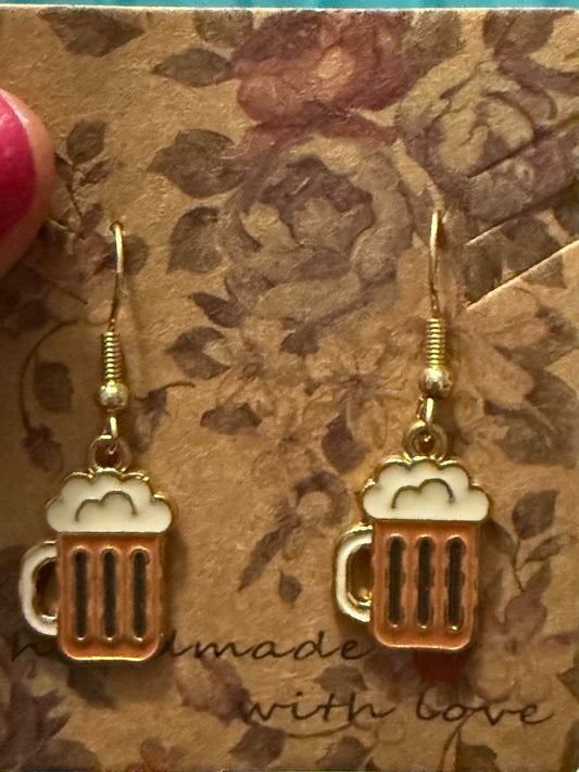 🍺 Frothy Beer Mug Earrings 🍻 - PuzzlePieces2326