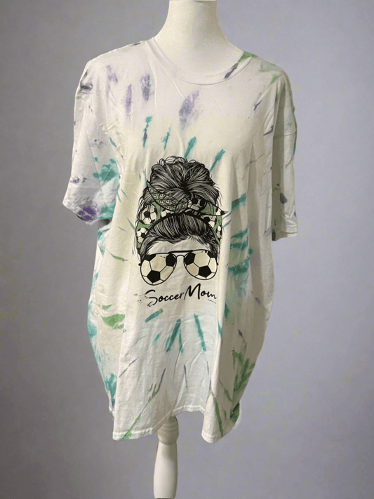 Soccer Mom Life Tie-Dye T-Shirt - PuzzlePieces2326