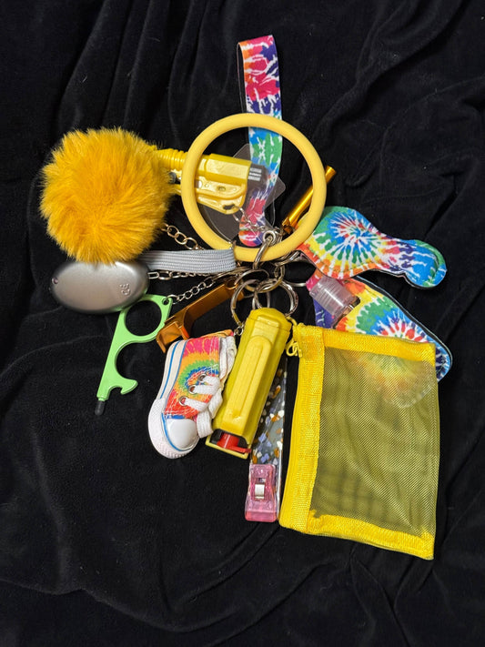 🌈 Sunshine Warrior Defense Keychain Set 🌟 - PuzzlePieces2326