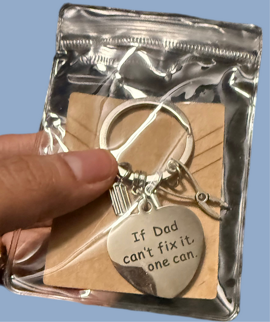 🔧 "If Dad Can't Fix It" Keychain - Perfect Father's Day Gift 💝
