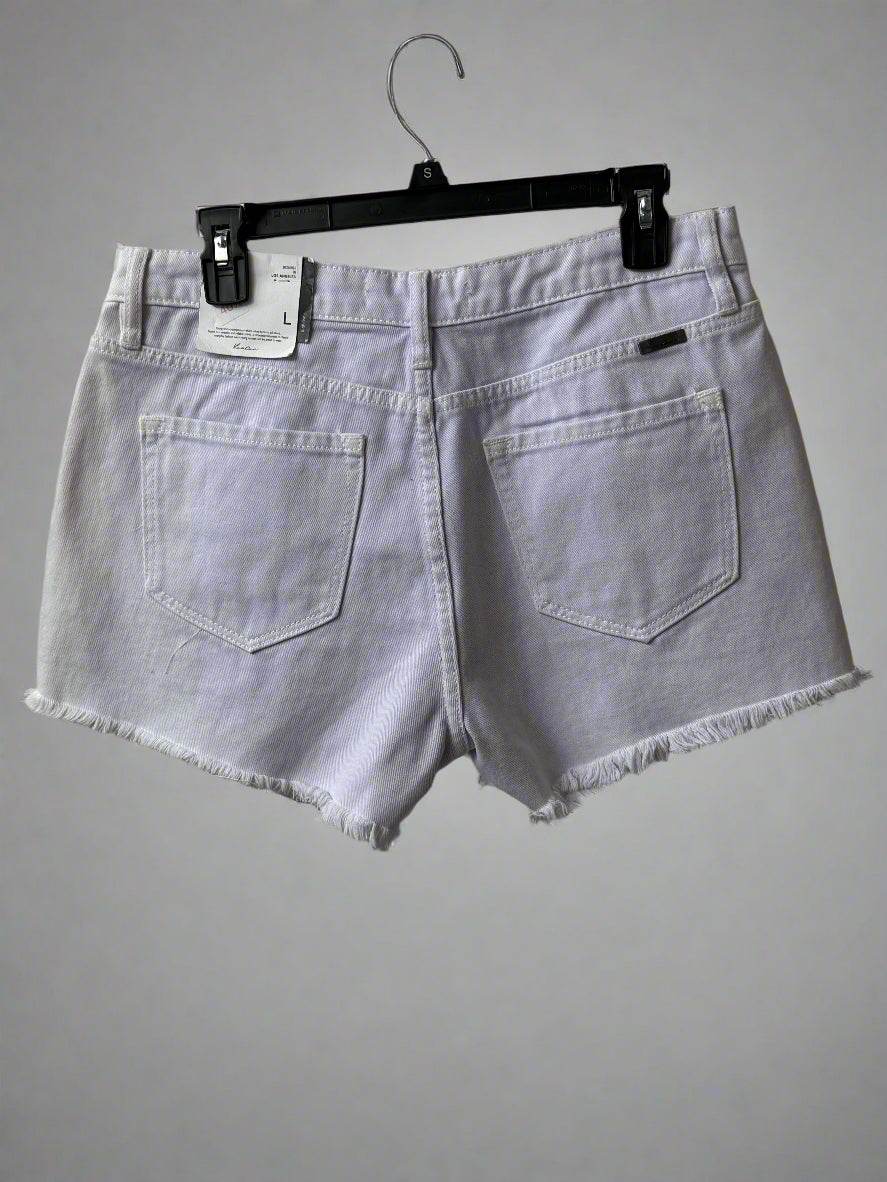 Kancan 🦋 Butterfly Dreams White Denim Shorts - PuzzlePieces2326