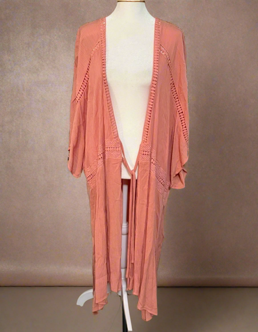 Maurice’s Desert Rose Lace Duster - Boho Chic Long Cardigan