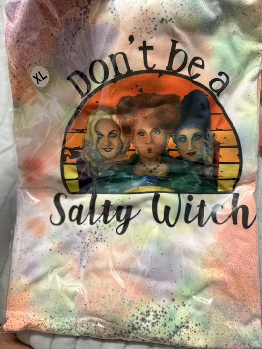 🧙‍♀️ Don't Be a Salty Witch T-Shirt - Retro Witch Vibes 🌙 - PuzzlePieces2326