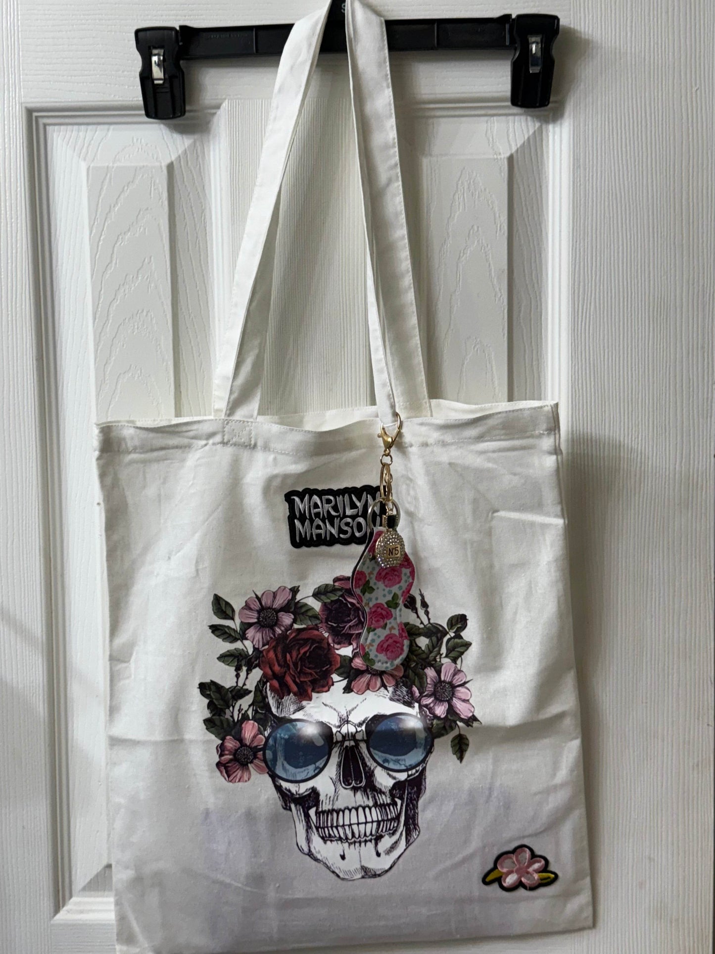 🖤 Floral Skull Alternative Tote Bag 🌸 - PuzzlePieces2326