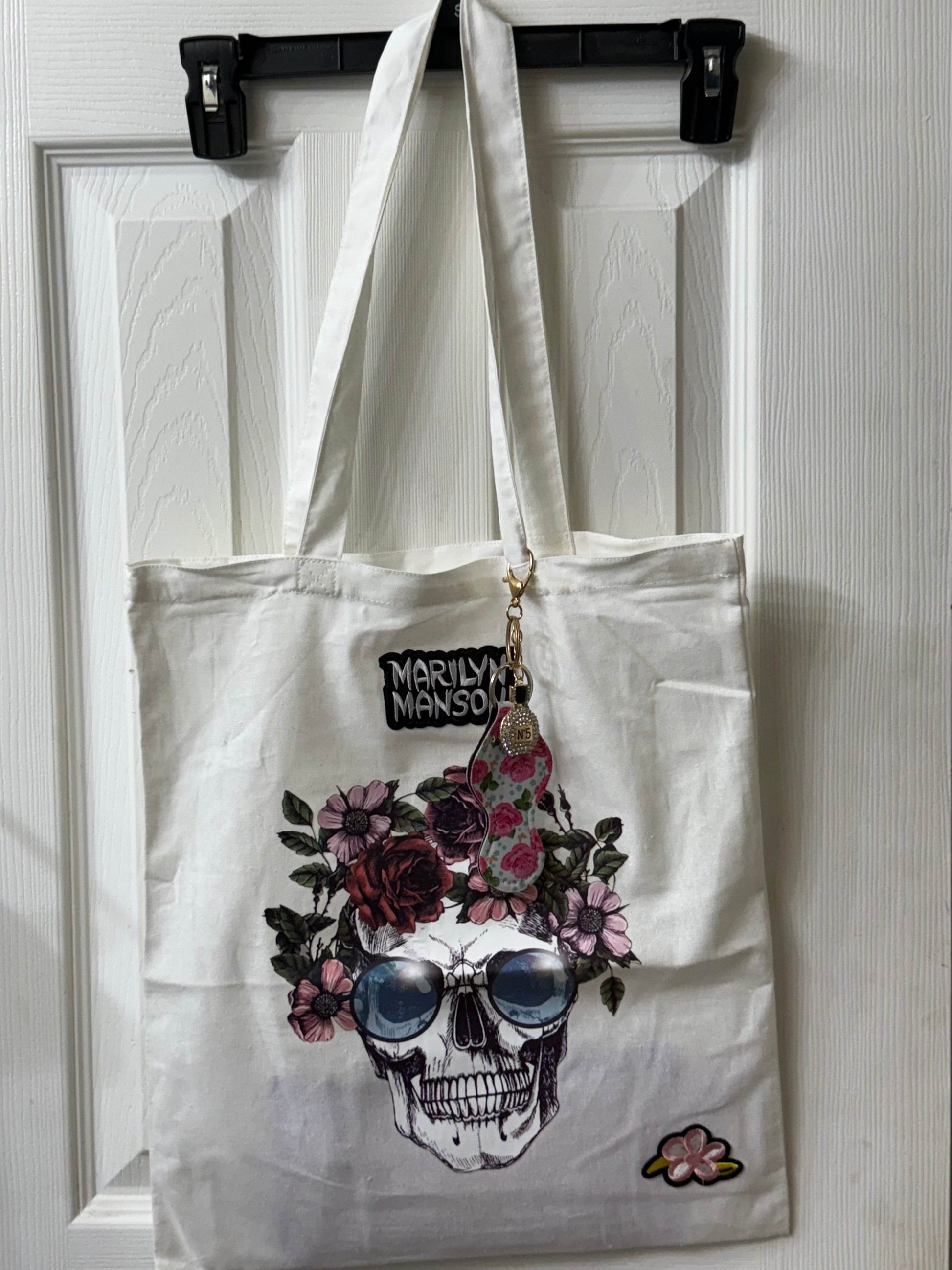 🖤 Floral Skull Alternative Tote Bag 🌸 - PuzzlePieces2326