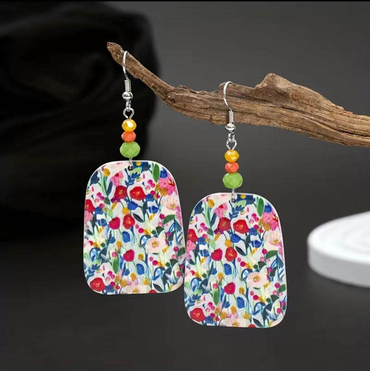 🌸 Wildflower Garden Statement Earrings - PuzzlePieces2326