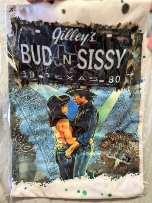 Gilley's Bud n' Sissy Texas 1980 Vintage-Style T-Shirt - PuzzlePieces2326