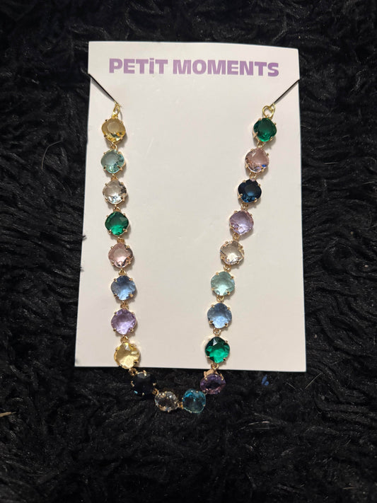✨ Rainbow Crystal Statement Necklace ✨ - PuzzlePieces2326