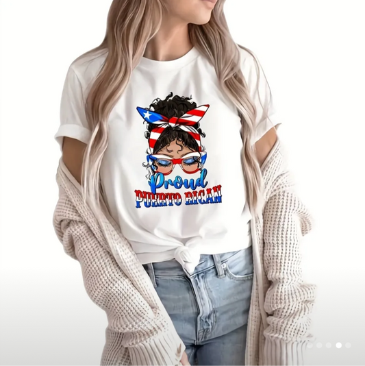 Proud Puerto Rican Hoodie | Messy Bun Design | Puerto Rico Pride | Austin Latina Fashion