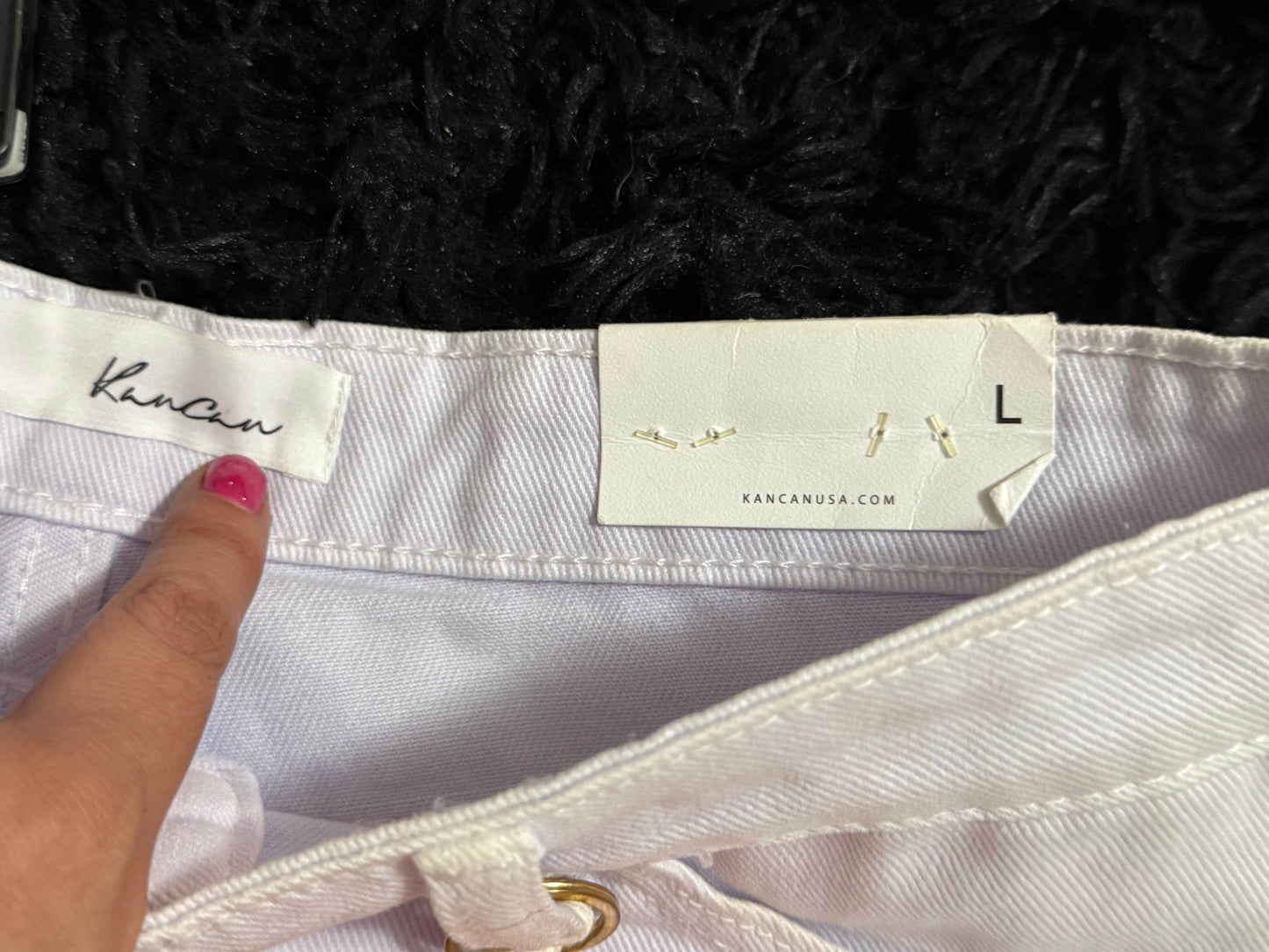 Kancan 🦋 Butterfly Dreams White Denim Shorts - PuzzlePieces2326
