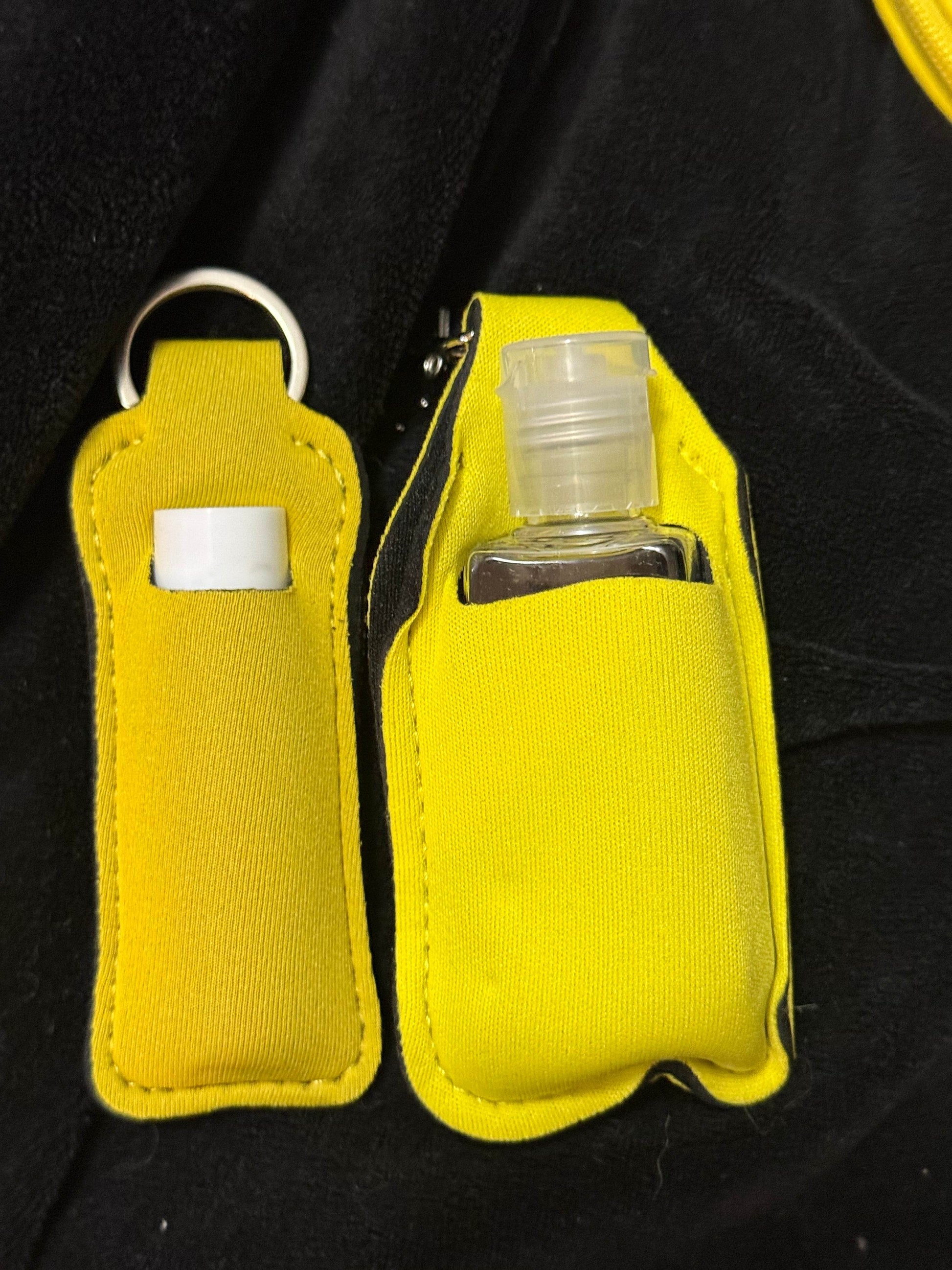 ✈️ Mini Suitcase Earbuds Case & Holographic Coin Purse Set - Travel Chic 💛 - PuzzlePieces2326