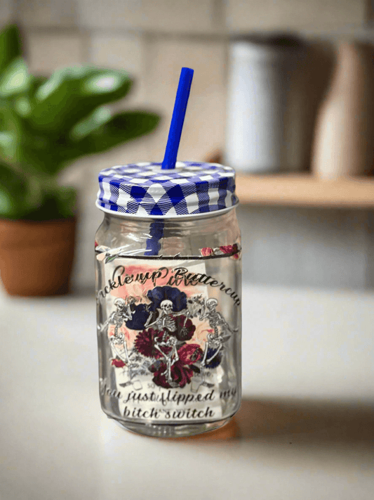 Buckle up Buttercup Glass Cup - PuzzlePieces2326
