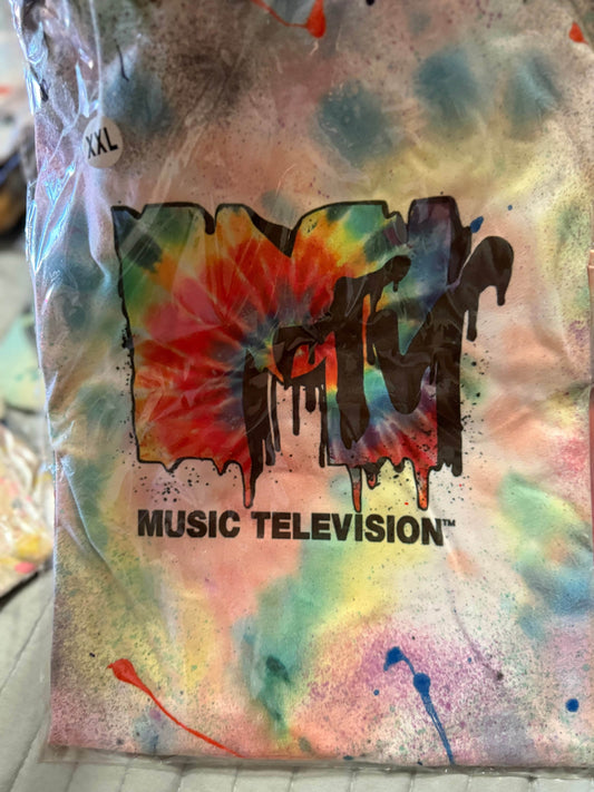 🎵 Retro MTV Tie-Dye T-Shirt - PuzzlePieces2326