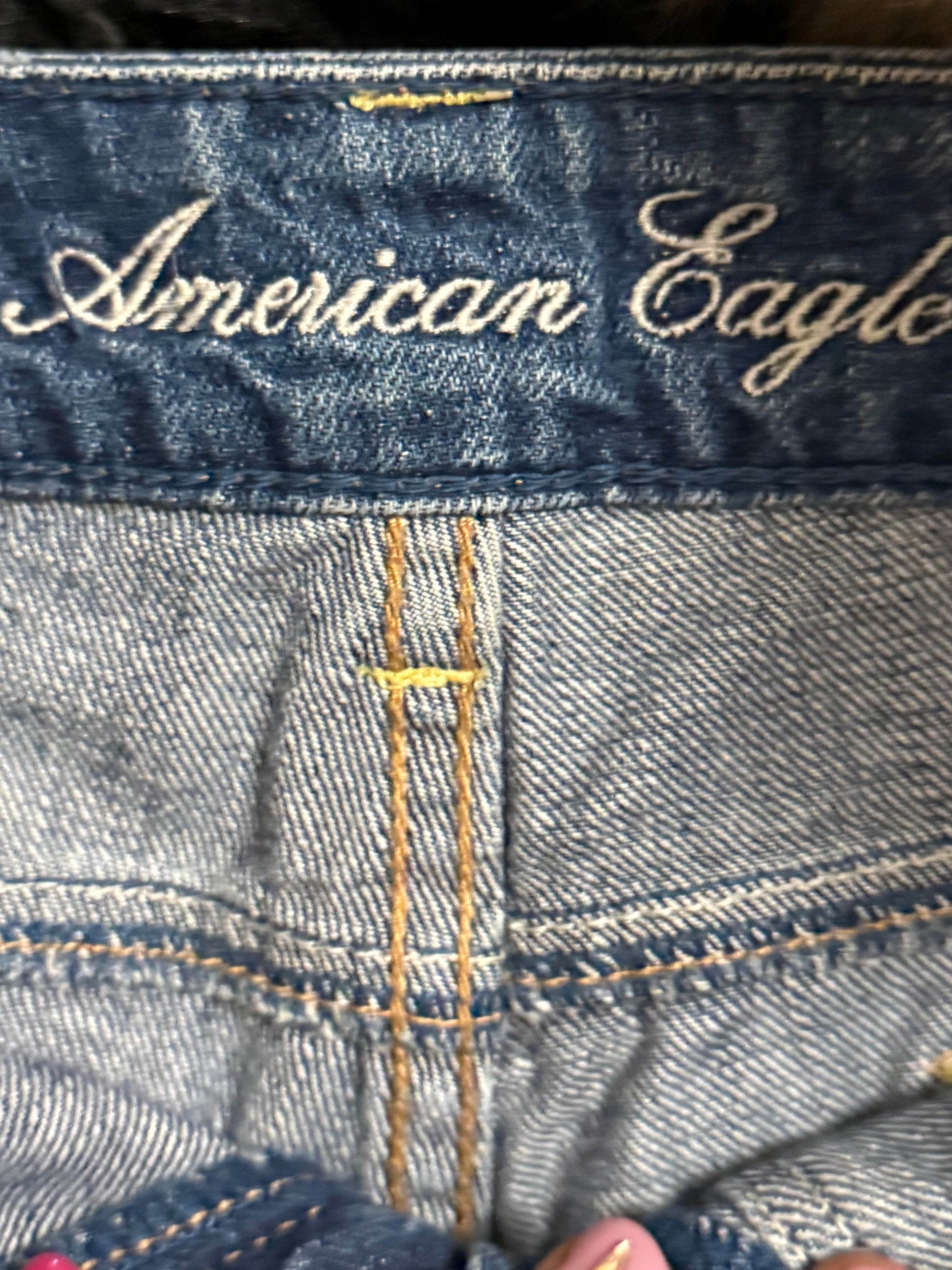 American Eagle Peace Denim Shorts with Designer Scar - PuzzlePieces2326