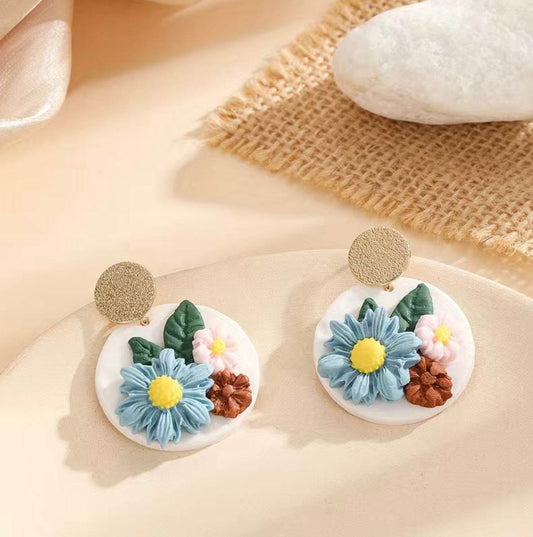🌸 **Spring Garden Circle Earrings** - PuzzlePieces2326