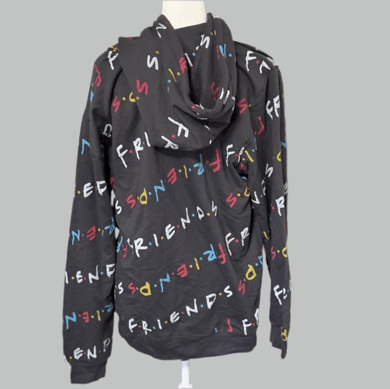 👥 F•R•I•E•N•D•S All-Over Logo Hoodie - PuzzlePieces2326