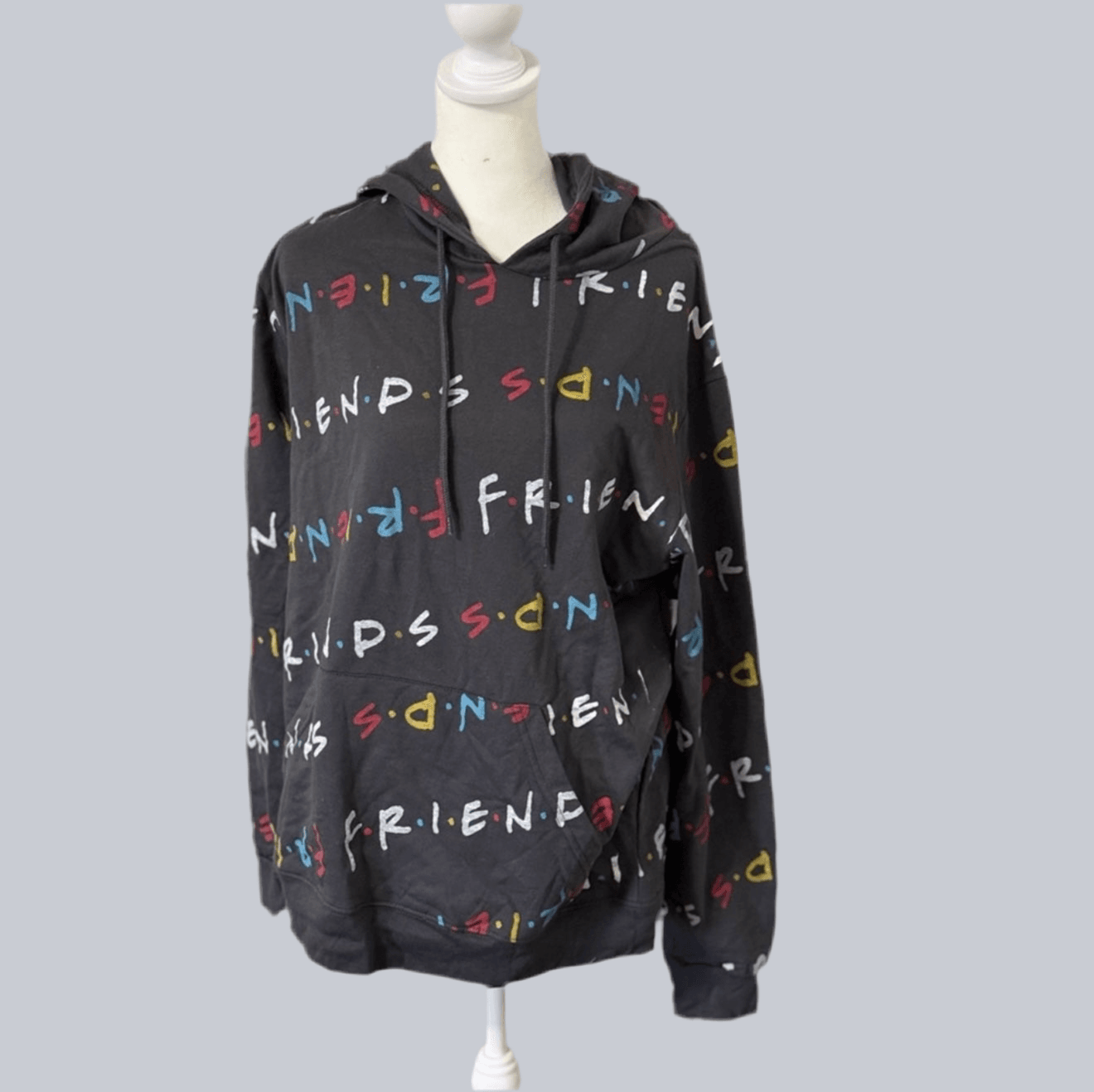 👥 F•R•I•E•N•D•S All-Over Logo Hoodie - PuzzlePieces2326