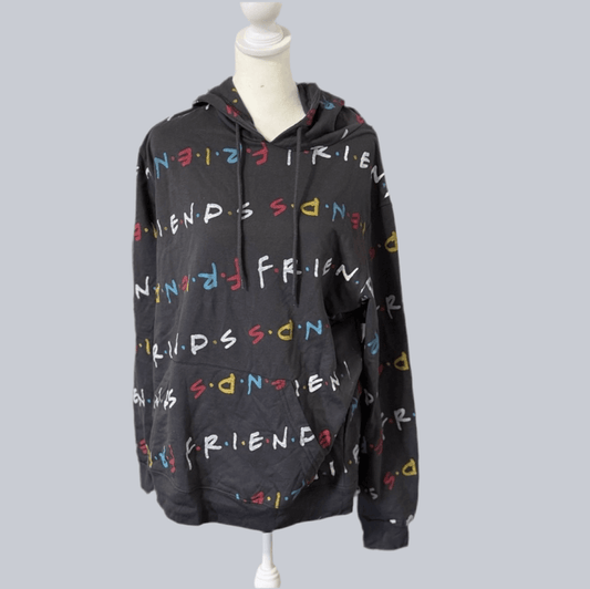 👥 F•R•I•E•N•D•S All-Over Logo Hoodie - PuzzlePieces2326