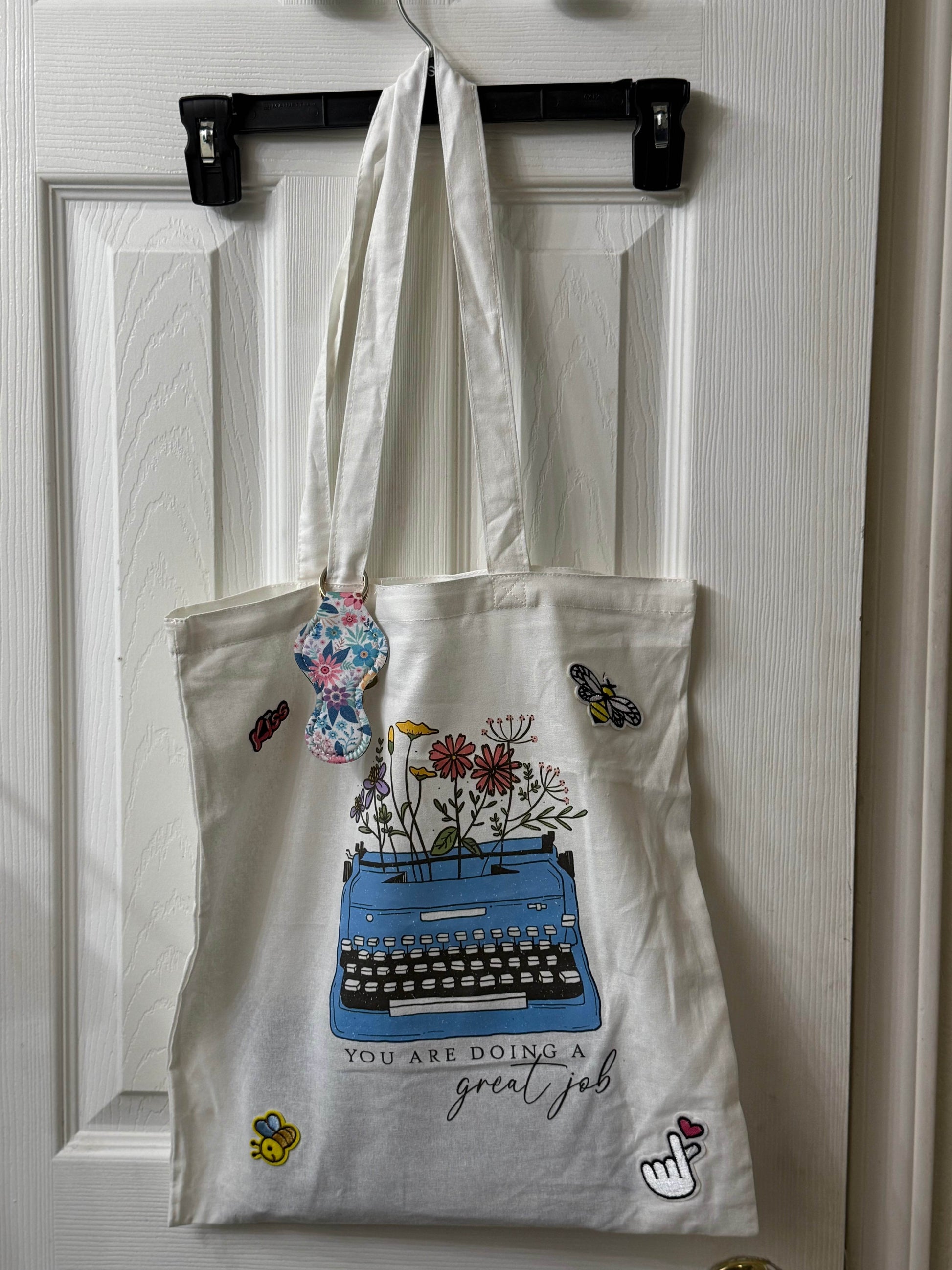 Blooming Writer's Tote Bag - PuzzlePieces2326