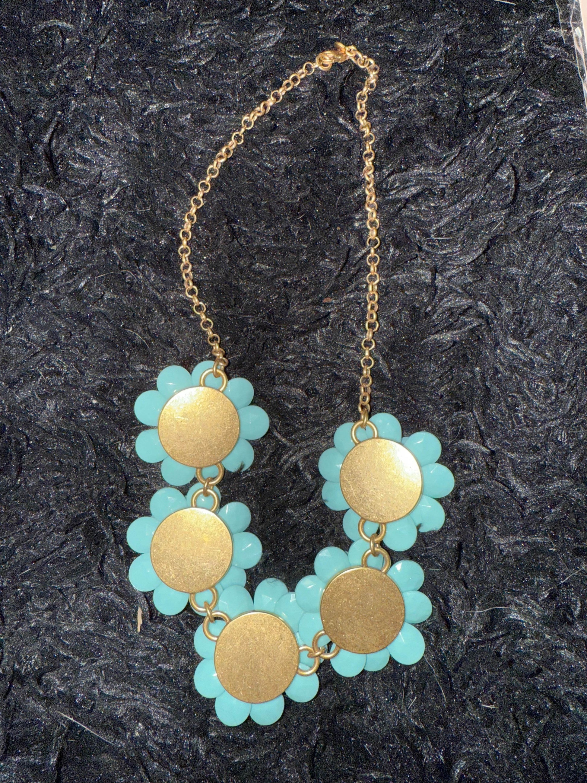 🌸 Turquoise Bloom Statement Necklace 🌸 - PuzzlePieces2326