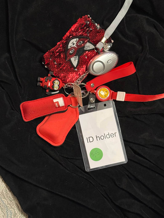 Red Sequin Fox Defense Keychain Set - PuzzlePieces2326