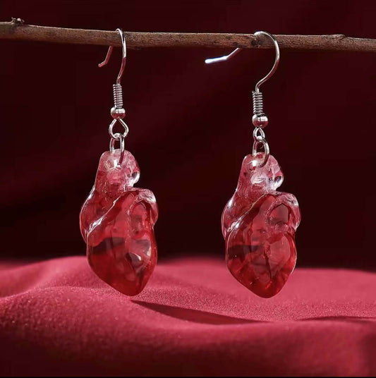 ❤️ Anatomical Heart Resin Earrings - PuzzlePieces2326