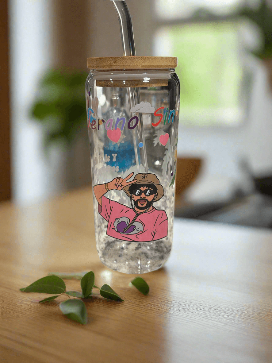 🌴 Verano Sin Ti Glass Cup - PuzzlePieces2326