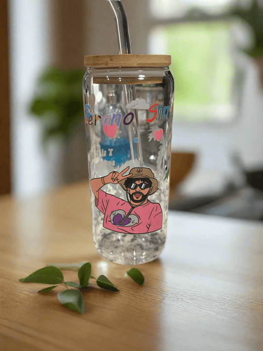 🌴 Verano Sin Ti Glass Cup - PuzzlePieces2326