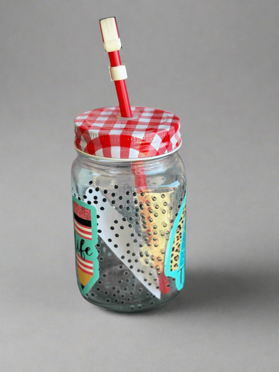 🌈 Teacher Rainbow Mason Jar - PuzzlePieces2326