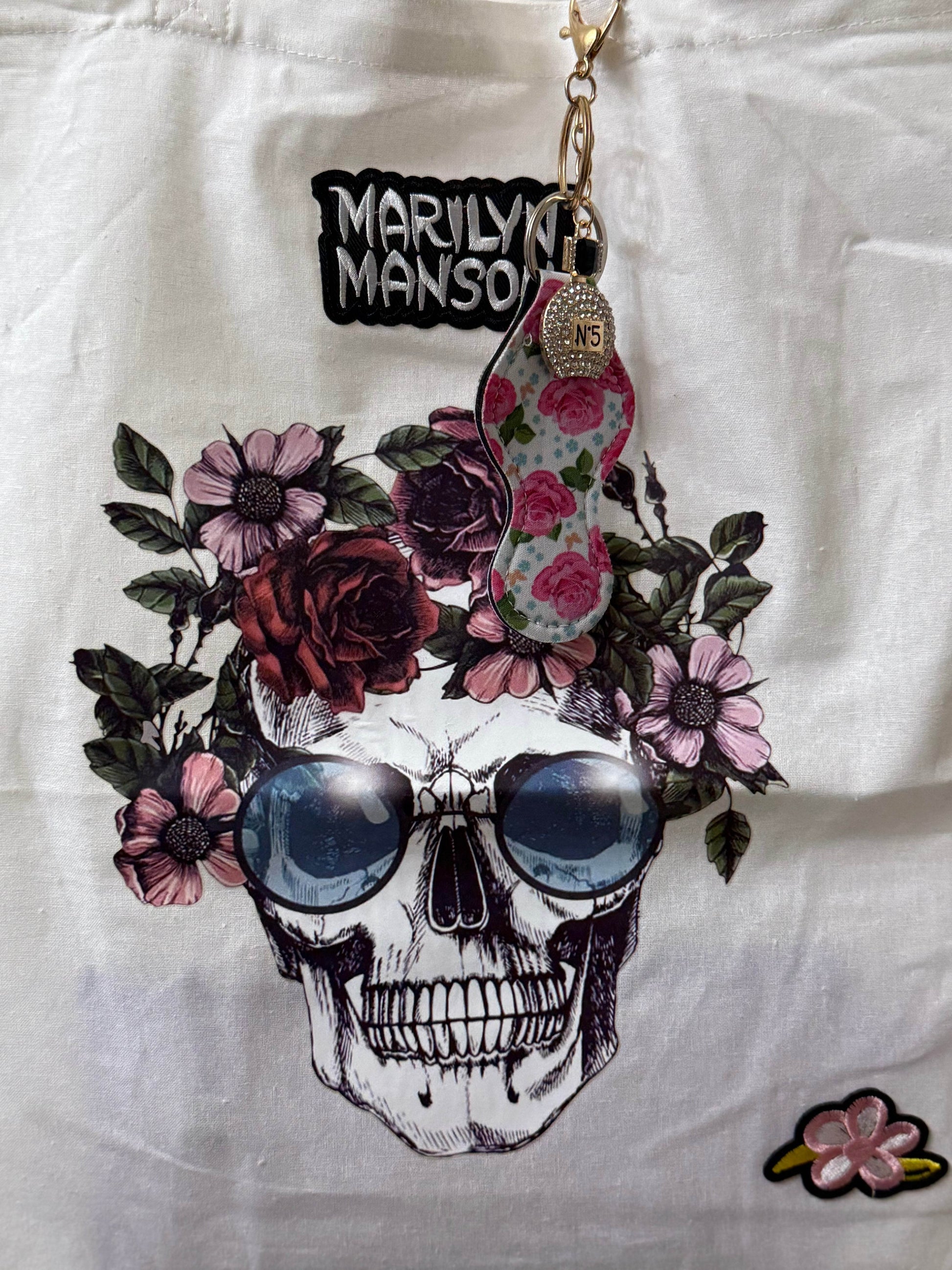 🖤 Floral Skull Alternative Tote Bag 🌸 - PuzzlePieces2326