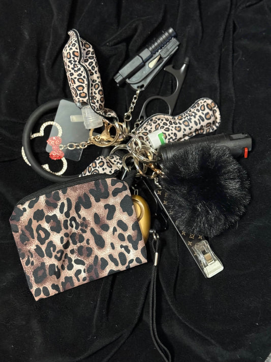 Fierce & Fabulous Leopard Print Defense Keychain Set - PuzzlePieces2326