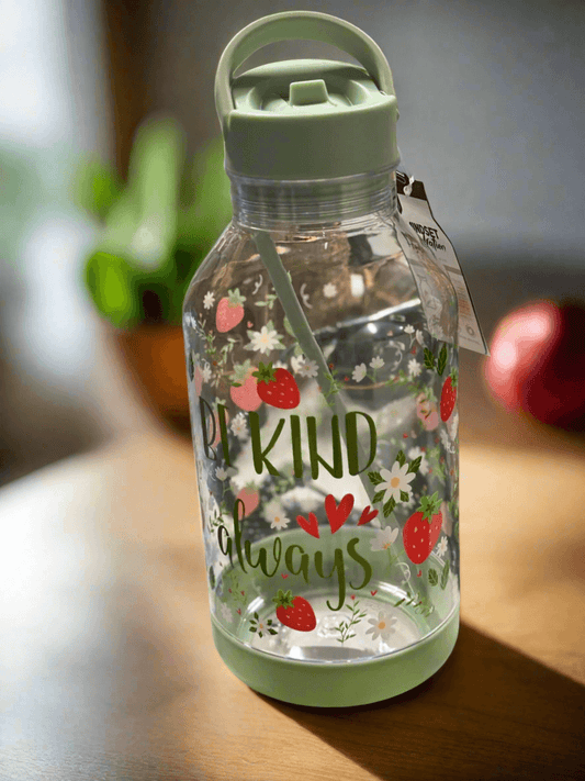 Be Kind Always Strawberry Garden Water Bottle - PuzzlePieces2326