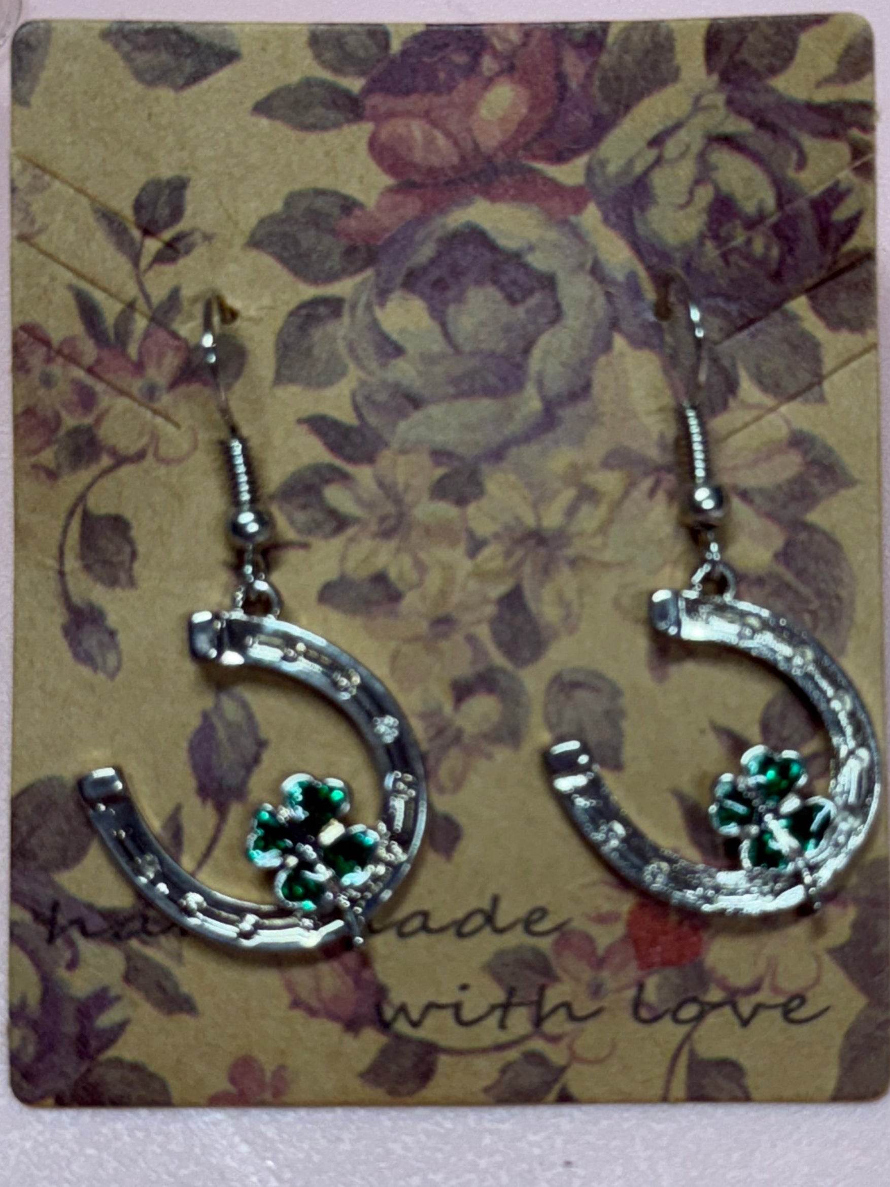 🍀 Lucky Charm Horseshoe Earrings 🐎 - PuzzlePieces2326