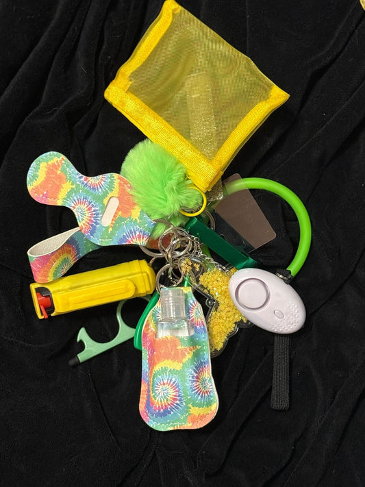 Sunshine Tie-Dye Defense Keychain Set - PuzzlePieces2326