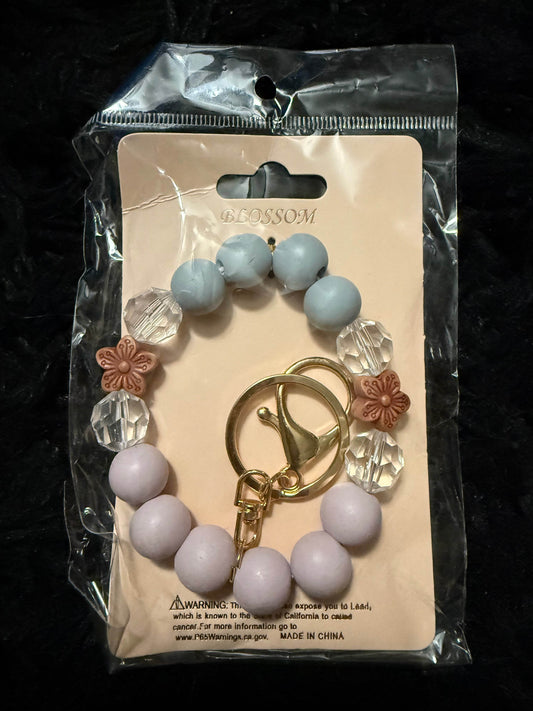 🌸 Serene Sky Beaded Keychain Charm 🌸 - PuzzlePieces2326