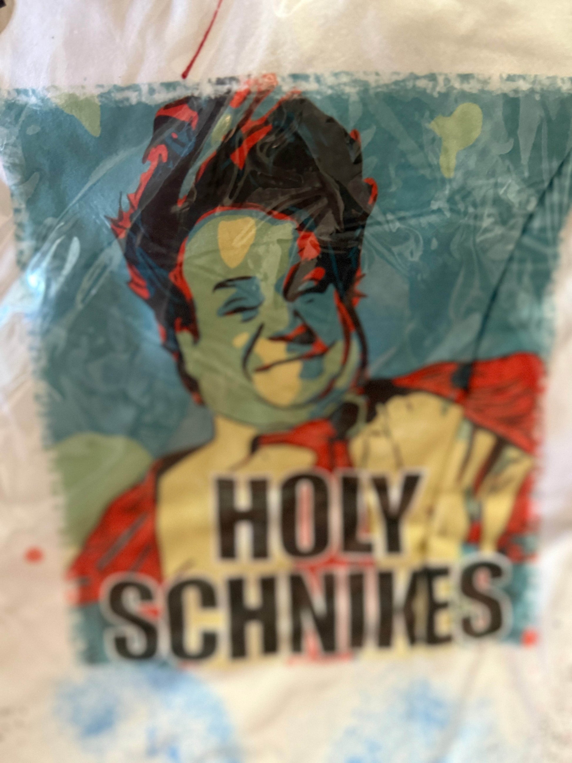 😎 Holy Schnikes T-Shirt - Retro Pop Culture Vibes 🎬 - PuzzlePieces2326