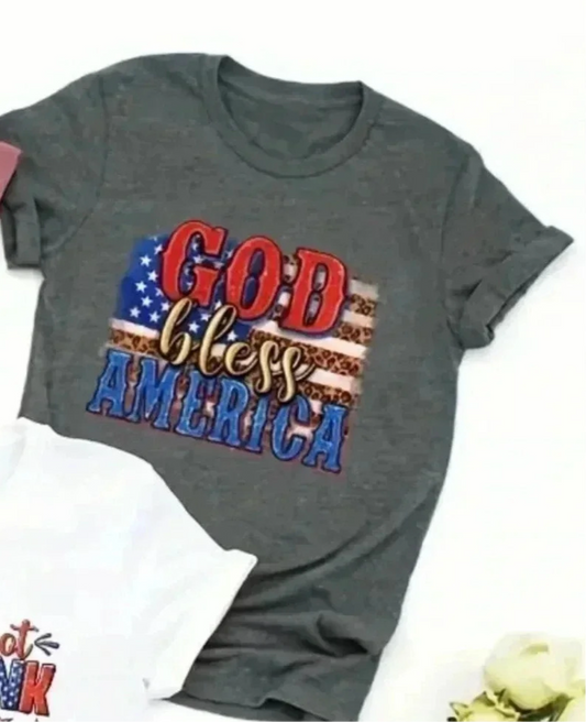 🇺🇸 God Bless America Women's T-Shirt - Patriotic Pride