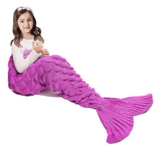 🧜‍♀️ Magical Mermaid Tail Blanket - Pink Fantasy - PuzzlePieces2326