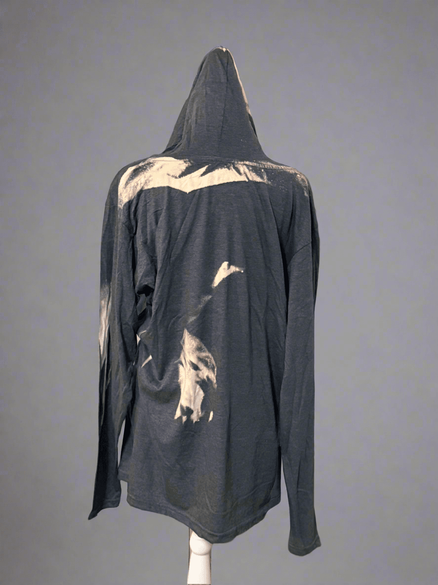 Made in the 80s Retro Bleach-Dye Hoodie - PuzzlePieces2326