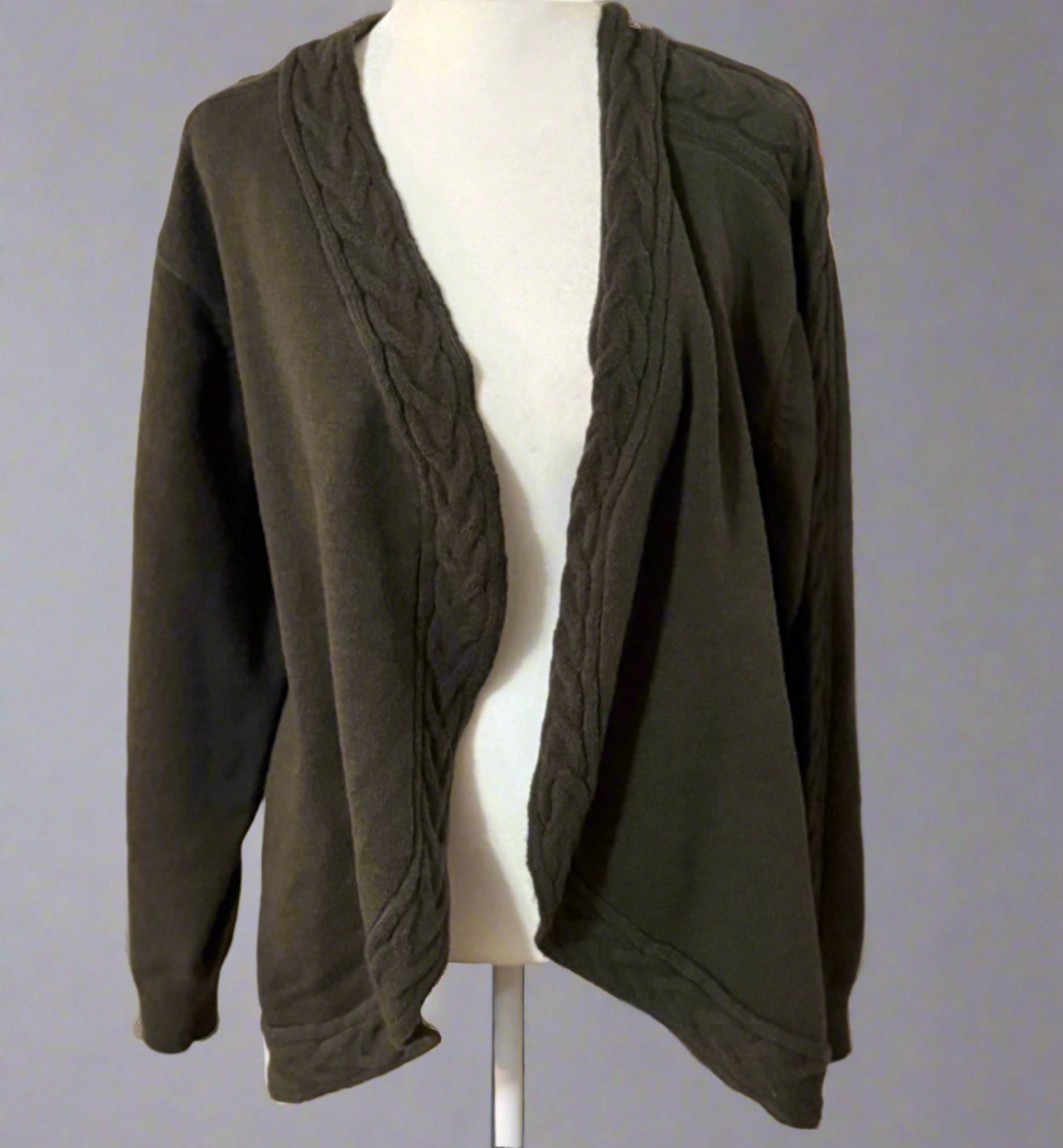 Bloomchic Cozy Cable Knit Waterfall Cardigan