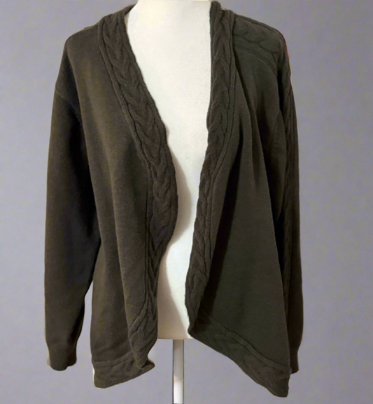 Bloomchic Cozy Cable Knit Waterfall Cardigan