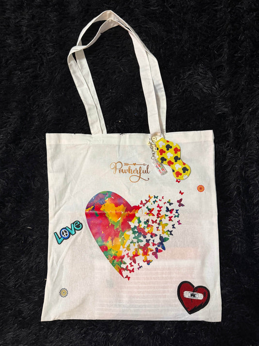 🦋 Powerful Love Butterfly Tote Bag - PuzzlePieces2326