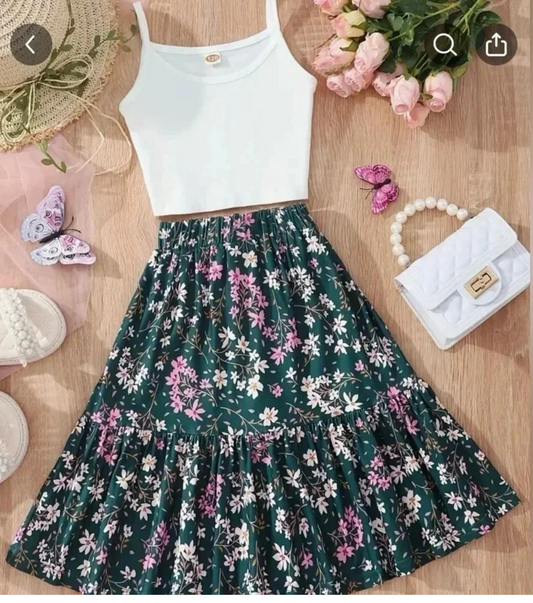 🌸 Sweet Summer Dreams Two-Piece Floral Dress Set 🌸